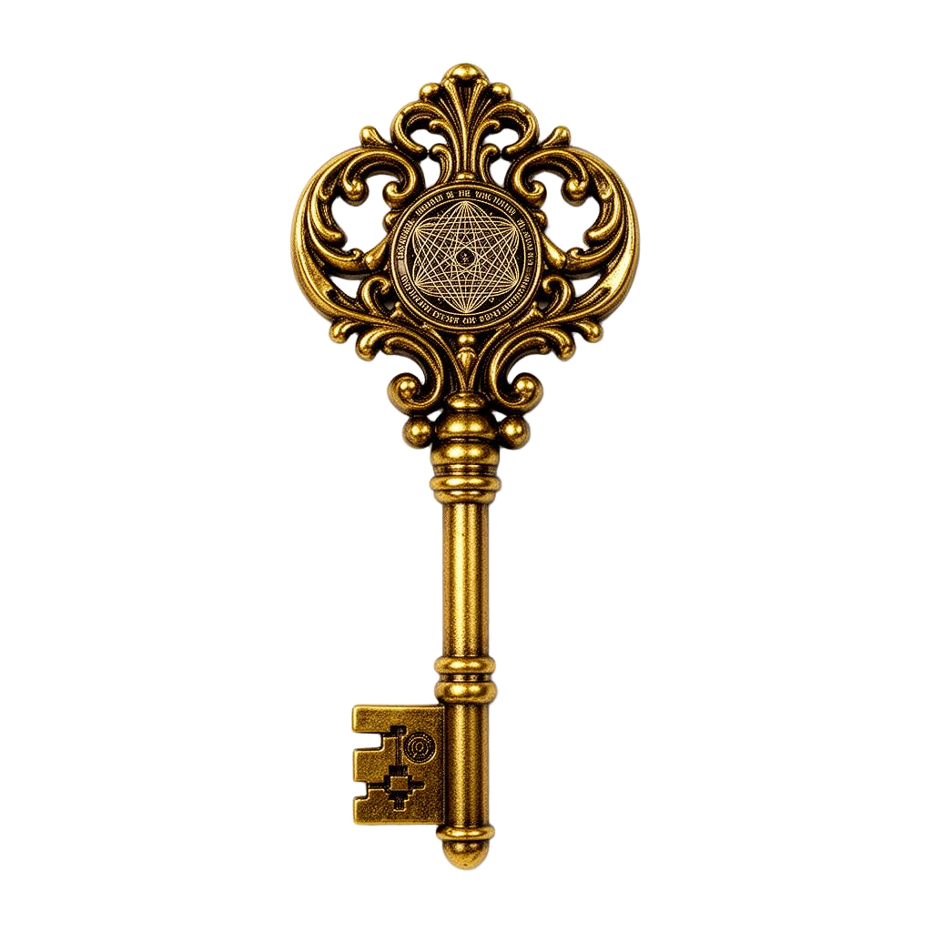 Ornate golden key